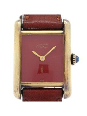 Cartier Watch Must Tank 925 External Bordeaux
